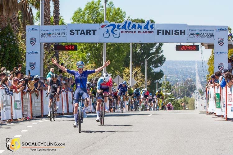 The Highland Circuit Race kicked off the 2024 Redlands Bicycle Classic with wins by Mara Roldan and Tyler Stites.